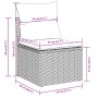 Set sofás de jardín con cojines 13 piezas ratán sintético gris