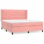 Box spring bed with pink velvet mattress 180x200 cm by vidaXL, Beds and slatted bases - Ref: Foro24-3129410, Price: 617,17 €,...