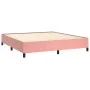 Box spring bed with pink velvet mattress 180x200 cm by vidaXL, Beds and slatted bases - Ref: Foro24-3129410, Price: 617,17 €,...