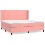 Cama box spring con colchón terciopelo rosa 200x200 cm de vidaXL, Camas y somieres - Ref: Foro24-3129116, Precio: 608,33 €, D...