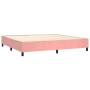 Cama box spring con colchón terciopelo rosa 200x200 cm de vidaXL, Camas y somieres - Ref: Foro24-3129116, Precio: 608,33 €, D...
