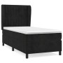 Cama box spring con colchón terciopelo negro 100x200 cm de vidaXL, Camas y somieres - Ref: Foro24-3129317, Precio: 351,37 €, ...