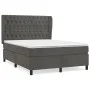 Box spring bed with dark gray velvet mattress 140x200 cm by vidaXL, Beds and slatted bases - Ref: Foro24-3129394, Price: 499,...