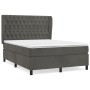 Boxspringbett mit dunkelgrauer Samtmatratze 140x200 cm von vidaXL, Betten und Lattenroste - Ref: Foro24-3129394, Preis: 526,8...