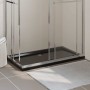 Plato de ducha rectangular negro ABS 70x120 cm