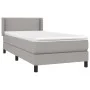 Box spring bed with light gray fabric mattress 100x200 cm by vidaXL, Beds and slatted bases - Ref: Foro24-3129609, Price: 318...