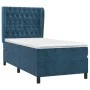Box spring bed with dark blue velvet mattress 80x200 cm by vidaXL, Beds and slatted bases - Ref: Foro24-3129361, Price: 336,6...