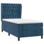 Cama box spring con colchón terciopelo azul oscuro 80x200 cm de vidaXL, Camas y somieres - Ref: Foro24-3129361, Precio: 324,8...