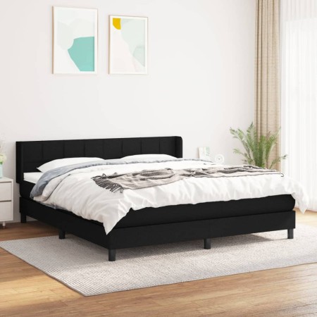 Boxspringbett mit schwarzer Stoffmatratze 180x200 cm von vidaXL, Betten und Lattenroste - Ref: Foro24-3129731, Preis: 563,81 ...