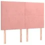 Box spring bed with pink velvet mattress 140x190 cm by vidaXL, Beds and slatted bases - Ref: Foro24-3129092, Price: 518,34 €,...