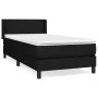 Box spring bed with black fabric mattress 90x200 cm by vidaXL, Beds and slatted bases - Ref: Foro24-3129523, Price: 290,57 €,...
