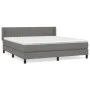 Box spring bed with dark gray fabric mattress 180x200 cm by vidaXL, Beds and slatted bases - Ref: Foro24-3129890, Price: 598,...