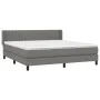 Box spring bed with dark gray fabric mattress 180x200 cm by vidaXL, Beds and slatted bases - Ref: Foro24-3129890, Price: 598,...