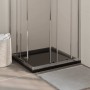 Plato de ducha cuadrado de ABS negro 80x80 cm