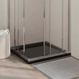 Plato de ducha cuadrado de ABS negro 80x80 cm
