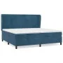 Box spring bed with dark blue velvet mattress 200x200 cm by vidaXL, Beds and slatted bases - Ref: Foro24-3129115, Price: 727,...