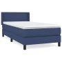 Box spring bed with blue fabric mattress 90x200 cm by vidaXL, Beds and slatted bases - Ref: Foro24-3129527, Price: 301,06 €, ...