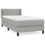 Box spring bed with light gray fabric mattress 80x200 cm by vidaXL, Beds and slatted bases - Ref: Foro24-3129585, Price: 277,...