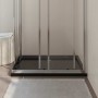 Plato de ducha rectangular negro ABS 80x90 cm