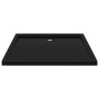 Plato de ducha rectangular negro ABS 80x90 cm