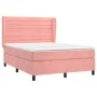 Box spring bed with pink velvet mattress 140x190 cm by vidaXL, Beds and slatted bases - Ref: Foro24-3129272, Price: 511,47 €,...