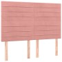 Box spring bed with pink velvet mattress 140x190 cm by vidaXL, Beds and slatted bases - Ref: Foro24-3129272, Price: 514,19 €,...