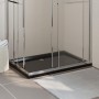 Plato de ducha rectangular negro ABS 80x110 cm