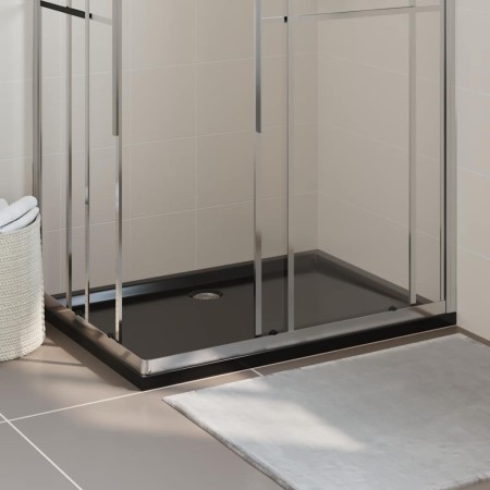 Plato de ducha rectangular negro ABS 80x110 cm