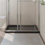 Plato de ducha rectangular negro ABS 80x110 cm