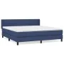 Box spring bed with blue fabric mattress 160x200 cm by vidaXL, Beds and slatted bases - Ref: Foro24-3129727, Price: 482,94 €,...