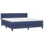 Box spring bed with blue fabric mattress 160x200 cm by vidaXL, Beds and slatted bases - Ref: Foro24-3129727, Price: 482,94 €,...