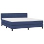 Boxspringbett mit blauer Stoffmatratze 160x200 cm von vidaXL, Betten und Lattenroste - Ref: Foro24-3129727, Preis: 486,42 €, ...