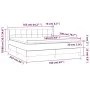 Box spring bed with blue fabric mattress 160x200 cm by vidaXL, Beds and slatted bases - Ref: Foro24-3129727, Price: 482,94 €,...