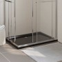 Plato de ducha rectangular negro ABS 80x120 cm