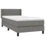 Box spring bed with dark gray fabric mattress 90x200 cm by vidaXL, Beds and slatted bases - Ref: Foro24-3129762, Price: 307,1...
