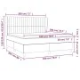 Box spring bed with pink velvet mattress 180x200 cm by vidaXL, Beds and slatted bases - Ref: Foro24-3129350, Price: 560,07 €,...