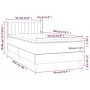 Box spring bed with dark gray fabric mattress 90x200 cm by vidaXL, Beds and slatted bases - Ref: Foro24-3129842, Price: 301,1...