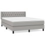 Cama box spring con colchón tela gris claro 140x190 cm de vidaXL, Camas y somieres - Ref: Foro24-3129945, Precio: 461,95 €, D...