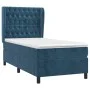Cama box spring con colchón terciopelo azul oscuro 90x200 cm de vidaXL, Camas y somieres - Ref: Foro24-3129373, Precio: 391,6...