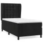 Box spring bed with black synthetic leather mattress 90x190 cm by vidaXL, Beds and slatted bases - Ref: Foro24-3129425, Price...