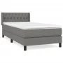 Box spring bed with dark gray fabric mattress 90x190 cm by vidaXL, Beds and slatted bases - Ref: Foro24-3129914, Price: 307,9...