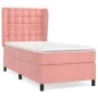 Box spring bed with pink velvet mattress 100x200 cm by vidaXL, Beds and slatted bases - Ref: Foro24-3129440, Price: 339,54 €,...