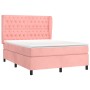 Boxspringbett mit rosa Samtmatratze 140x190 cm von vidaXL, Betten und Lattenroste - Ref: Foro24-3129392, Preis: 588,98 €, Rab...