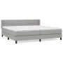 Box spring bed with light gray fabric mattress 200x200 cm by vidaXL, Beds and slatted bases - Ref: Foro24-3129737, Price: 594...