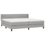 Box spring bed with light gray fabric mattress 200x200 cm by vidaXL, Beds and slatted bases - Ref: Foro24-3129737, Price: 594...