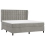 Boxspringbett mit hellgrauer Samtmatratze 160x200 cm von vidaXL, Betten und Lattenroste - Ref: Foro24-3129459, Preis: 569,10 ...
