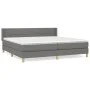 Box spring bed with dark gray fabric mattress 200x200 cm by vidaXL, Beds and slatted bases - Ref: Foro24-3130298, Price: 586,...