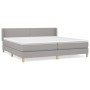 Box spring bed with light gray fabric mattress 200x200 cm by vidaXL, Beds and slatted bases - Ref: Foro24-3130137, Price: 587...
