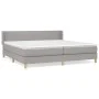 Box spring bed with light gray fabric mattress 200x200 cm by vidaXL, Beds and slatted bases - Ref: Foro24-3130137, Price: 573...