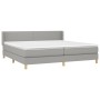 Box spring bed with light gray fabric mattress 200x200 cm by vidaXL, Beds and slatted bases - Ref: Foro24-3130137, Price: 587...